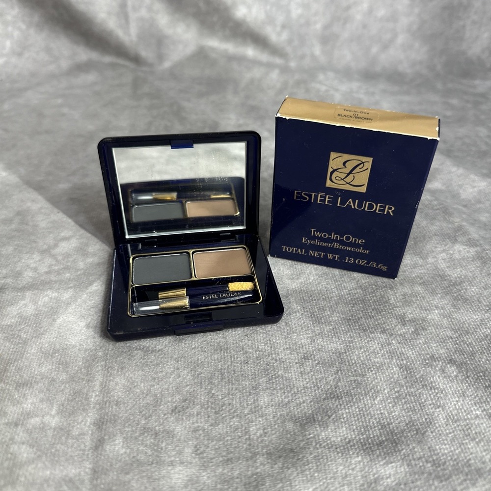Estée Lauder Two In One Eyeliner Brow color  01 Black Brown